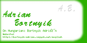 adrian bortnyik business card